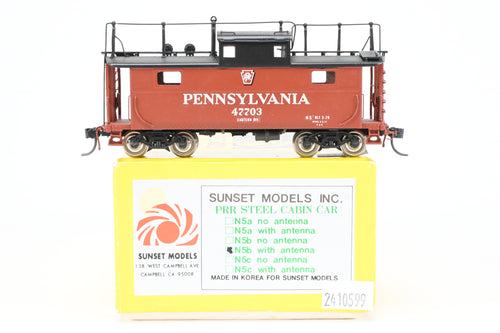 HO Brass Sunset Models PRR - Pennsylvania Railroad Class N5b Steel Cabin Car w/Antenna CP