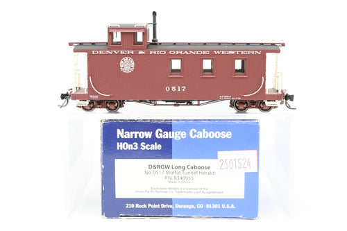 HOn3 Blackstone Models D&RGW - Denver & Rio Grande Western Long Caboose - Moffat Tunnel Herald No. 0517