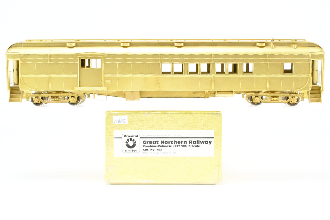 O Gauge Brass Oriental Limited GN - Great Northern H.W Combine/Caboose 557-586