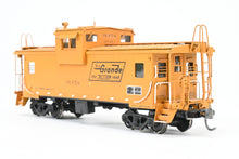 Load image into Gallery viewer, HO Brass CON OMI - Overland Models, Inc. D&amp;RGW - Denver &amp; Rio Grande Western Wide vision Caboose 1500 Class CP in Orange Numbered 01459
