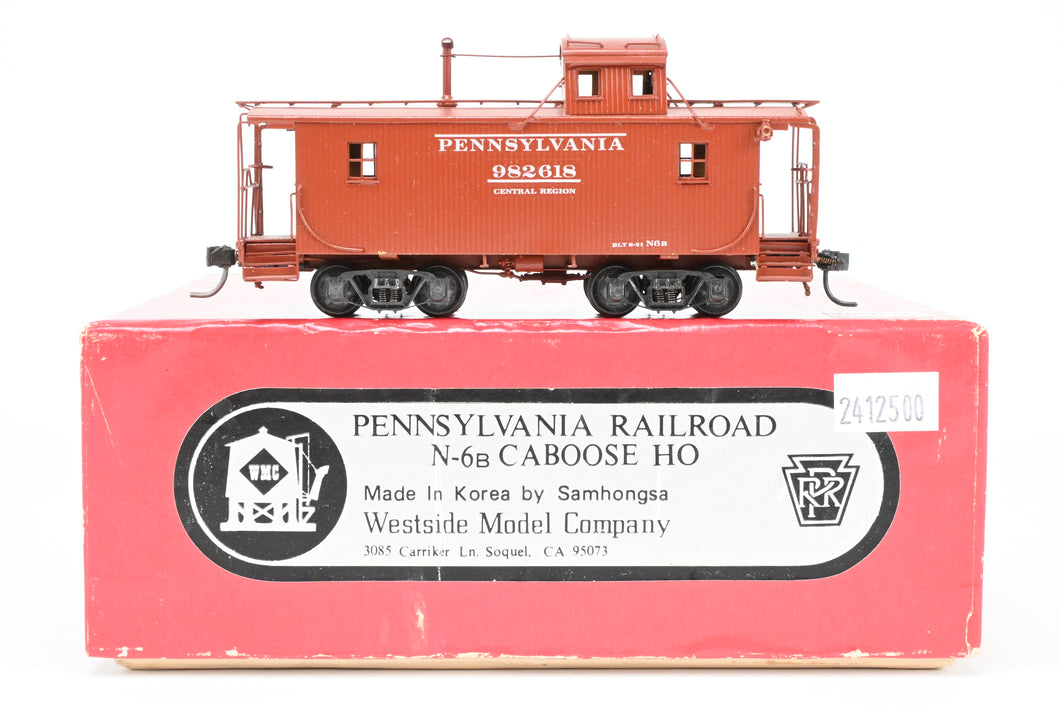 HO Brass Westside Model Co. PRR - Pennsylvania Railroad N-6b Caboose Custom Painted Kadee Trucks
