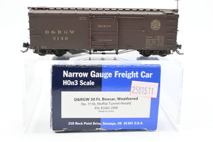 HOn3 Blackstone Models D&RGW - Denver & Rio Grande Western 30' Box Car Moffat Tunnel No. 3146 Weathered