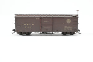 HOn3 Blackstone Models D&RGW - Denver & Rio Grande Western 30' Box Car Moffat Tunnel No. 3146 Weathered