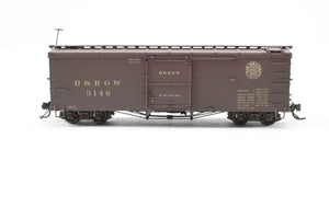 HOn3 Blackstone Models D&RGW - Denver & Rio Grande Western 30' Box Car Moffat Tunnel No. 3146 Weathered