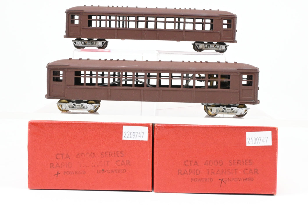 HO MTS Imports CTA - Chicago Transit Authority 4000 Series 2-Car Set - One Powered and One Unpowered