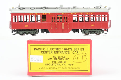 HO Brass MTS Imports PE - Pacific Electric #170-179 Series Center Entrance Car, Custom Painted No. 177