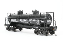 Load image into Gallery viewer, HO Brass W&amp;R Enterprises Various Roads HTCX 10,000 Gallon 3-Dome Tank Car With High Walkway C/P Williams Molasses Co.
