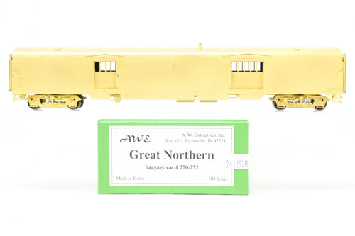 HO Brass A. W. Enterprises GN - Great Northern Streamlined Baggage Car #270-272