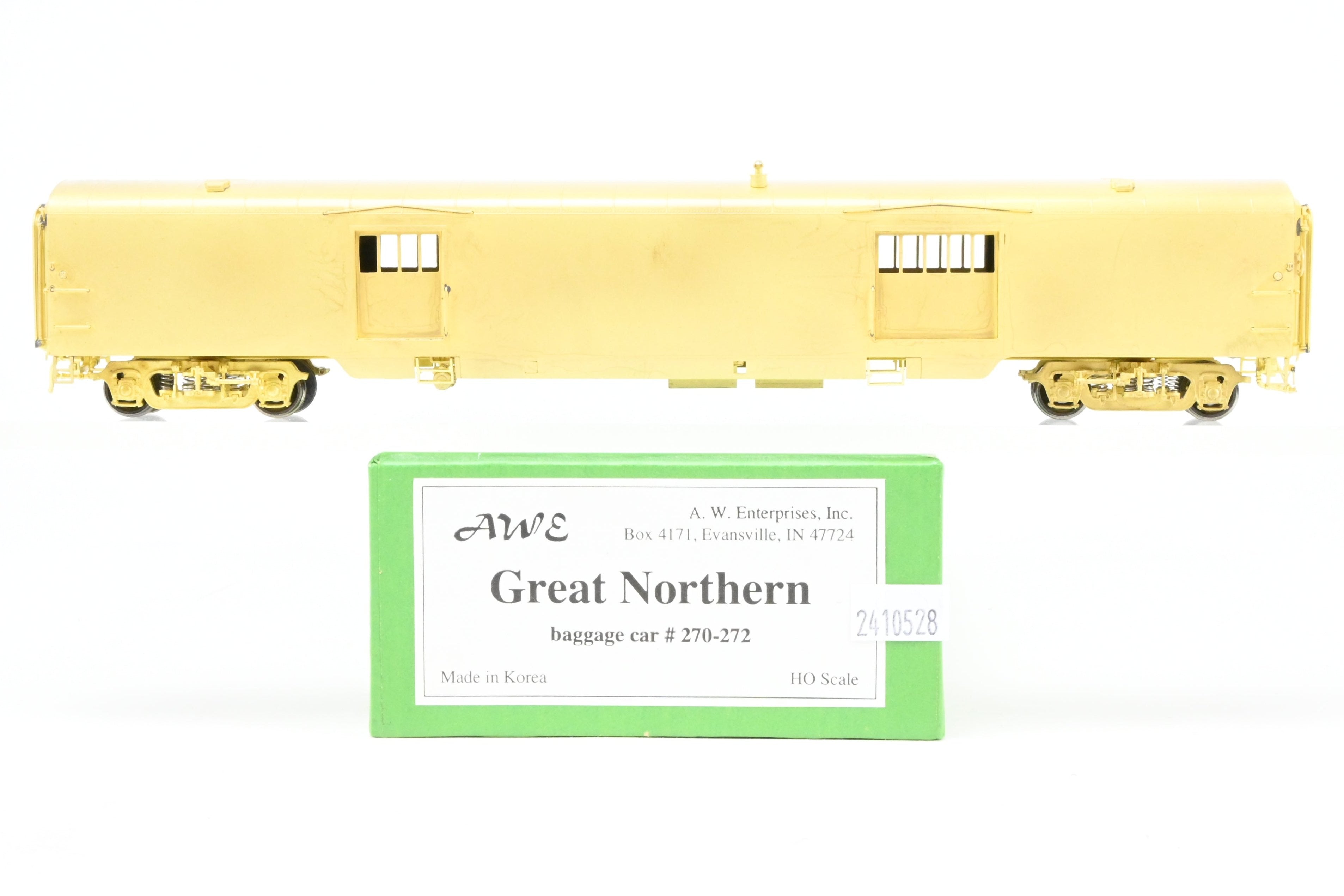 HO Brass A. W. Enterprises GN - Great Northern Streamlined Baggage