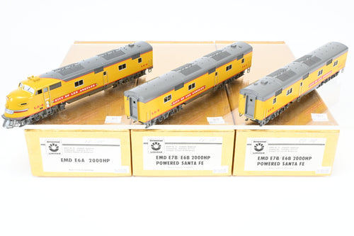 HO Brass Oriental Limited UP - Union Pacific COLA EMD E6A/E6B/E6B 3-Unit Set Pro-Painted 