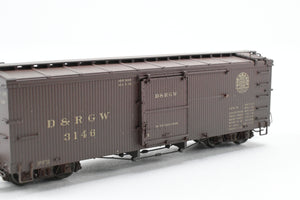 HOn3 Blackstone Models D&RGW - Denver & Rio Grande Western 30' Box Car Moffat Tunnel No. 3146 Weathered