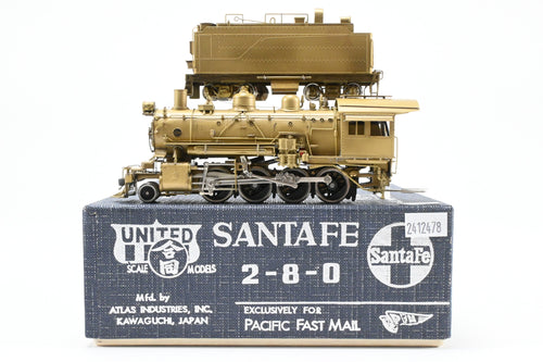 HO Brass PFM - United ATSF - Santa Fe 2-8-0 1950 Class 1975 Last Run