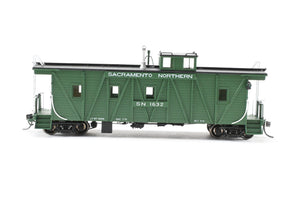 HO NEW Brass NBL - North Bank Line SN - Sacramento Northern Caboose #1632 Square End FP Green