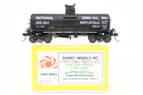 HO Brass Sunset Models PRR - Pennsylvania Railroad Class TM8 Single Dome Tank Car C/P National Zinc w/ Modified Details
