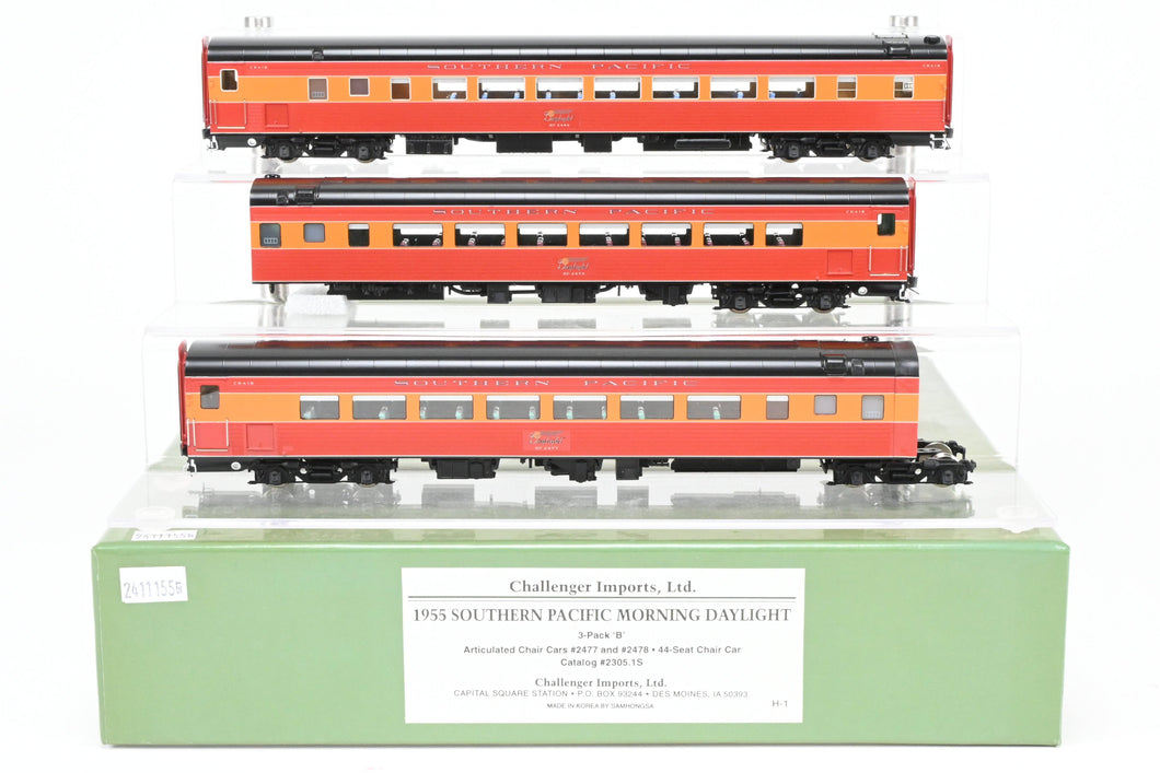 HO Brass CON CIL - Challenger Imports SP - Southern Pacific 1955 Morning Daylight 3-Pack 