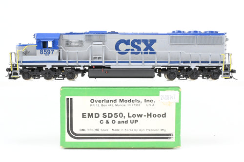 HO Brass OMI - Overland Models, Inc. CSX Transportation EMD SD50 Low Hood Ex. C&O – Chesapeake & Ohio Custom Painted