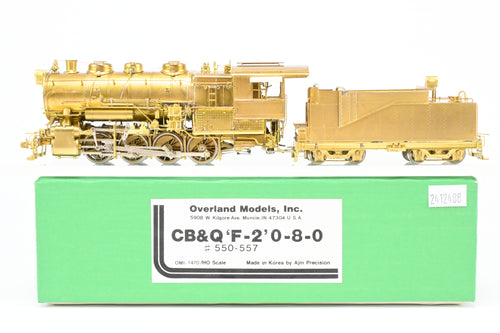 HO Brass OMI - Overland Models CB&Q - Burlington Route F-2 0-8-0 #550-557