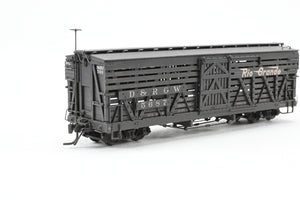 HOn3 Blackstone Models D&RGW - Denver & Rio Grande Western 30' Stock Car Flying Grande No. 5687 Weathered