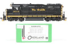 Load image into Gallery viewer, HO Brass CON OMI - Overland Models, Inc. D&amp;RGW - Denver And Rio Grande Western EMD GP30 FP Black/Orange #3010 DCC Only
