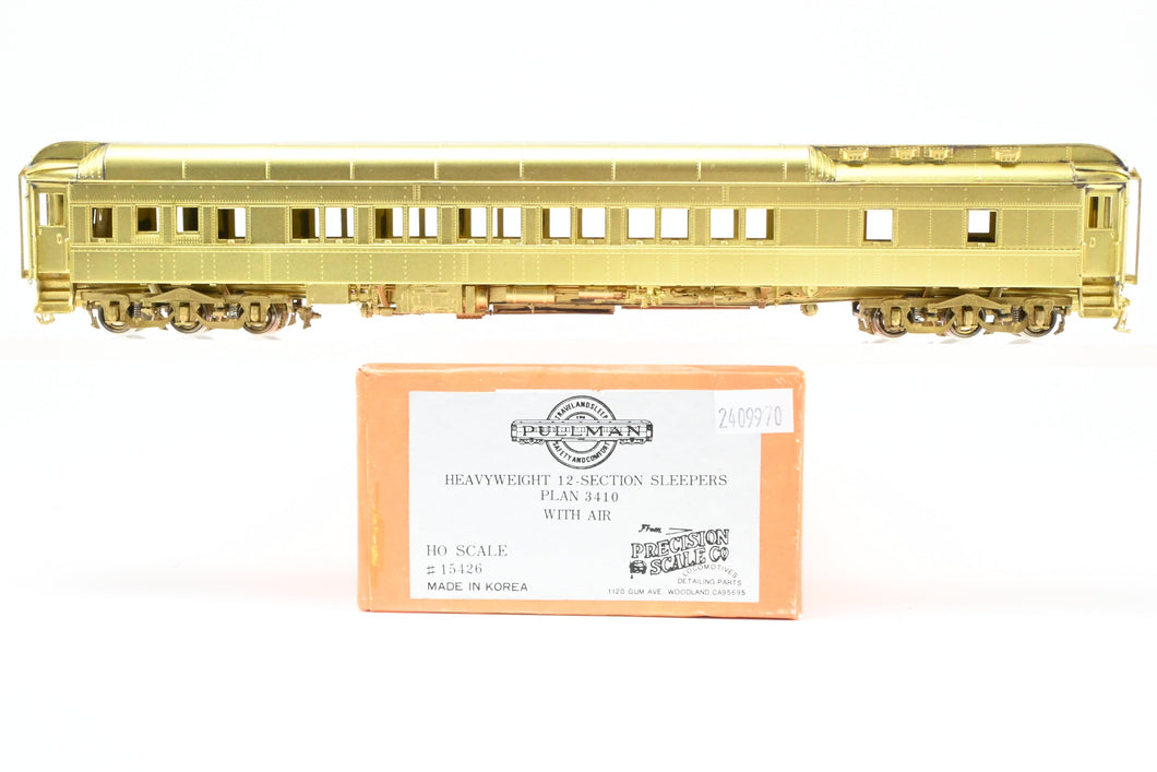 HO Brass PSC - Precision Scale Co. Various Roads Pullman Heavyweight 12-Section Sleeper Plan 3410 With Air