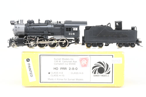 HO Brass Sunset Models PRR - Pennsylvania Railroad H-8 2-8-0 Consolidation FP No. 316, But Unlettered