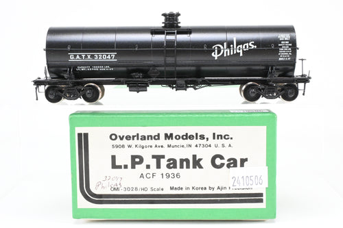 HO Brass OMI - Overland Models, Inc. Various Roads ACF 1936 L. P. Tank Car C/P Philgas