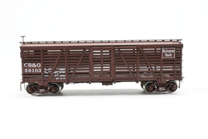 HO Brass CIL - Challenger Imports CB&Q - Burlington Route Class SM-16 36' Stock Car FP No. 59103