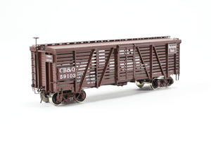 HO Brass CIL - Challenger Imports CB&Q - Burlington Route Class SM-16 36' Stock Car FP No. 59103