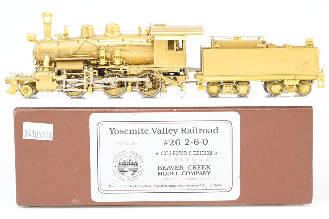 HO Brass CON Beaver Creek Model Co. YV - Yosemite Valley #26 2-6-0 Mogul 