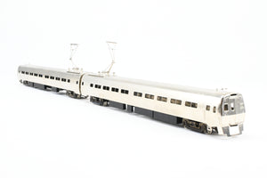 HO Brass Gem Models PC - Penn Central/Amtrak Budd "Metroliner" 2-Car Set (1 Powered/1 Dummy) Factory Plated, Unlettered