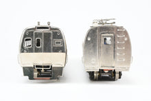 Load image into Gallery viewer, HO Brass Gem Models PC - Penn Central/Amtrak Budd &quot;Metroliner&quot; 2-Car Set (1 Powered/1 Dummy) Factory Plated, Unlettered
