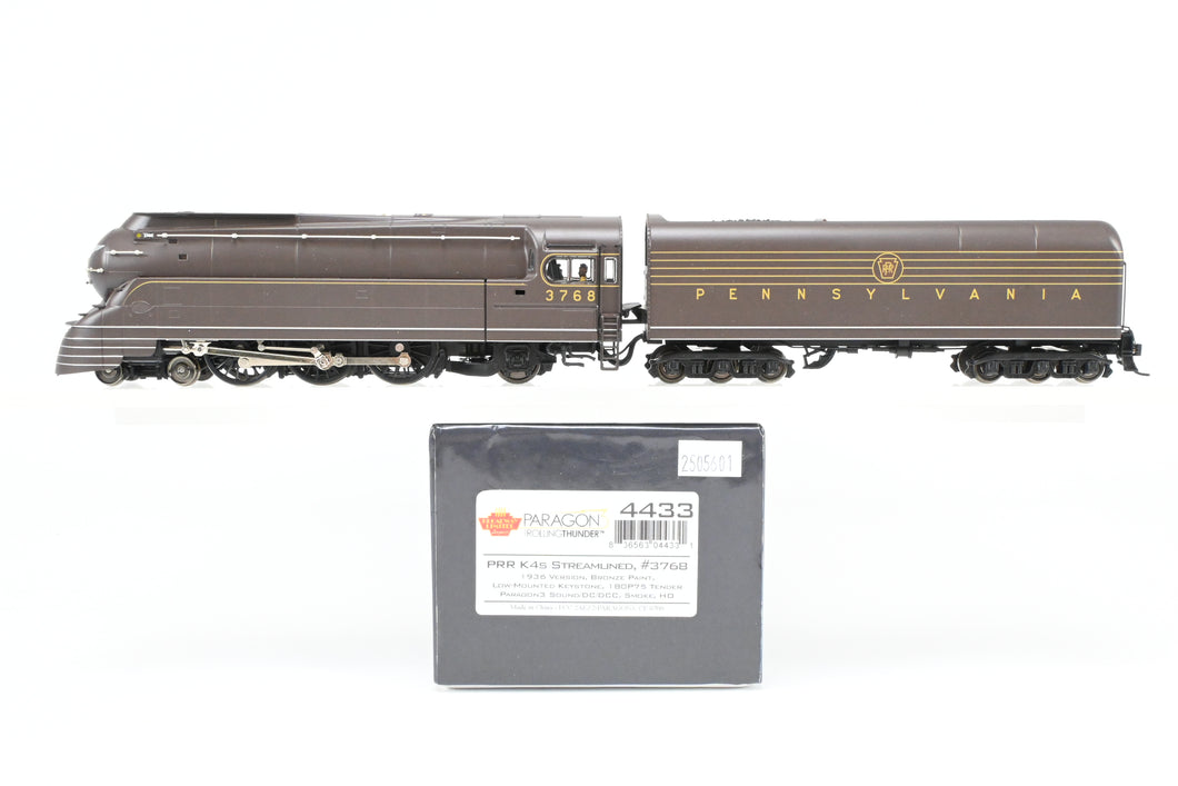 HO BLI - Broadway Limited Imports PRR- Pennsylvania Railroad Streamlined Class K4s 4-6-2 Pacific & 170P75 Tender, FP No. 3768 w/Sound & DCC - Paragon3