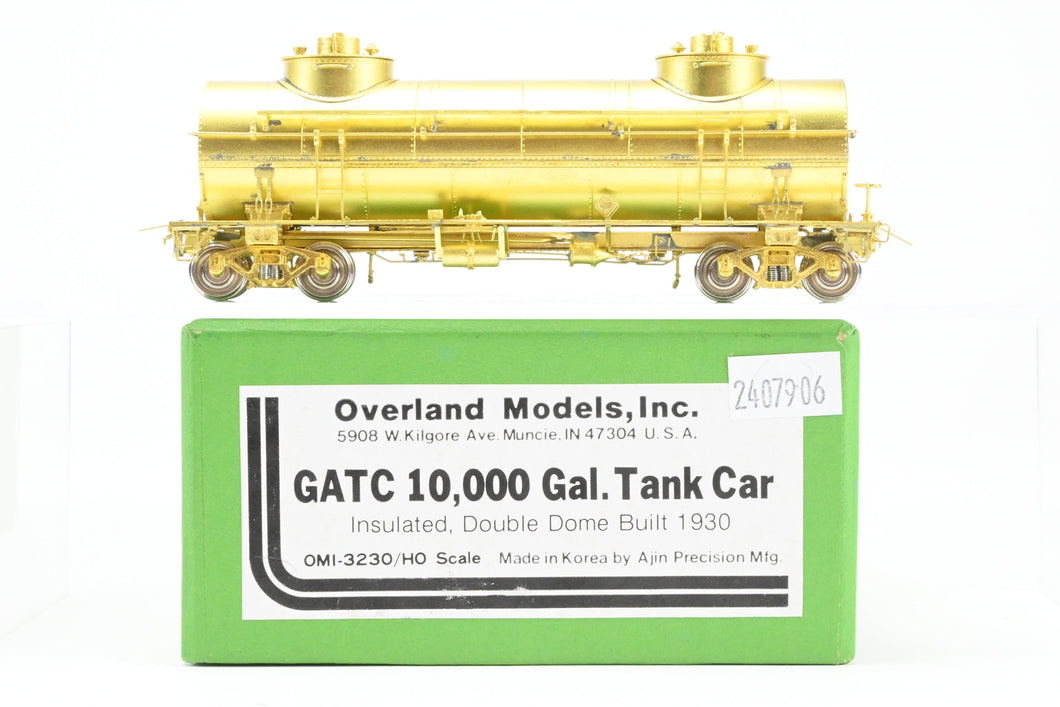 HO Brass OMI - Overland Models, Inc. Various Roads GATC 10,000 Gallon Insulated Two Dome Tank Car
