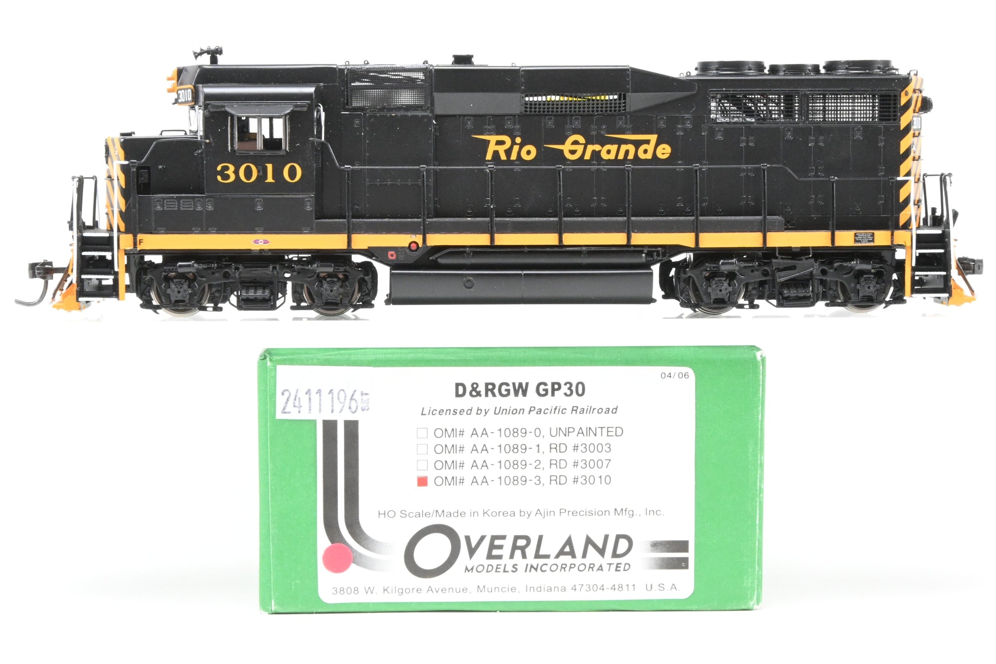 Overland Models GP30 DCCサウンド HO Brass CON OMI - Overland Models, Inc. D&RGW - Denver And Rio