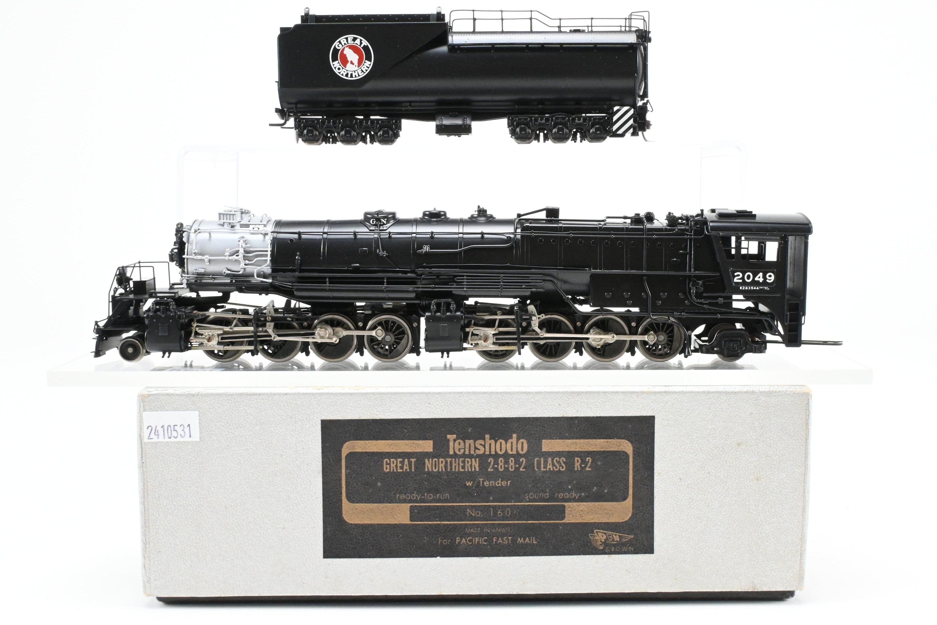 天賞堂 GREAT NORTHERN 2-8-8-0 CLASS N-3ジャンク HO Brass PFM - Tenshodo GN - Great Northern 2-8-8-0 Class N