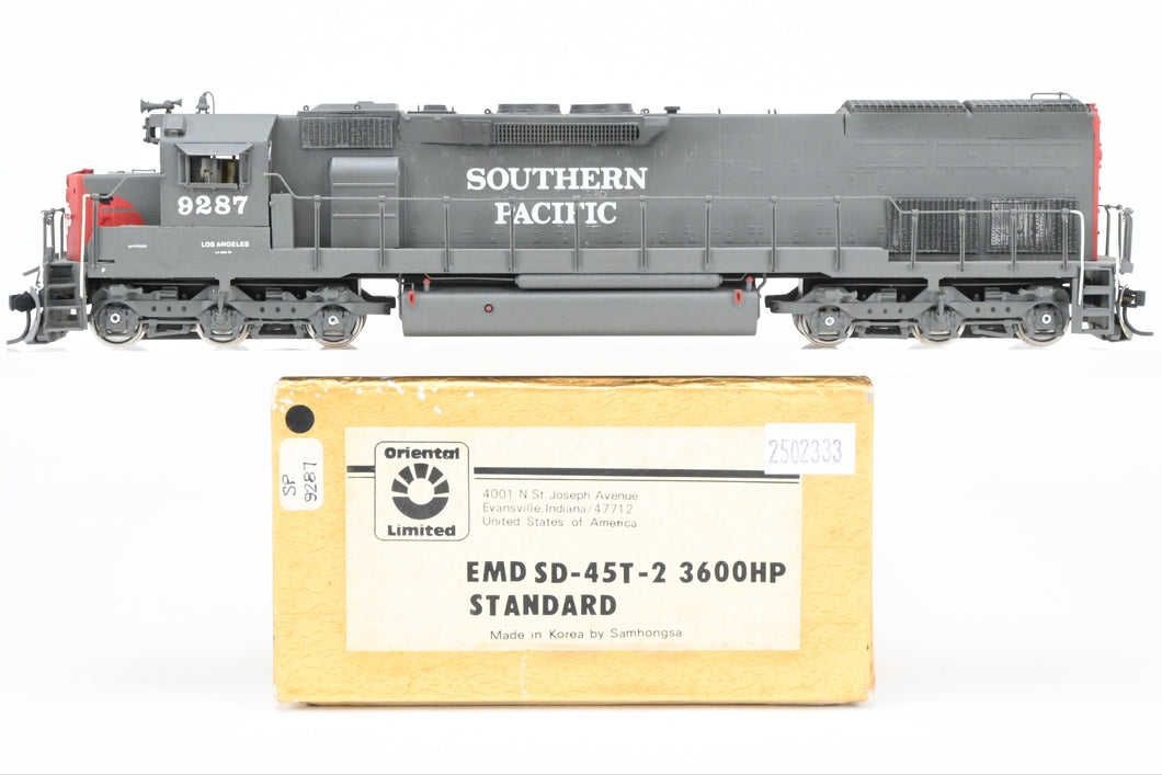 HO Brass Oriental Limited SP - Southern Pacific EMD SD45T-2 3600 HP Standard CP No. 9287