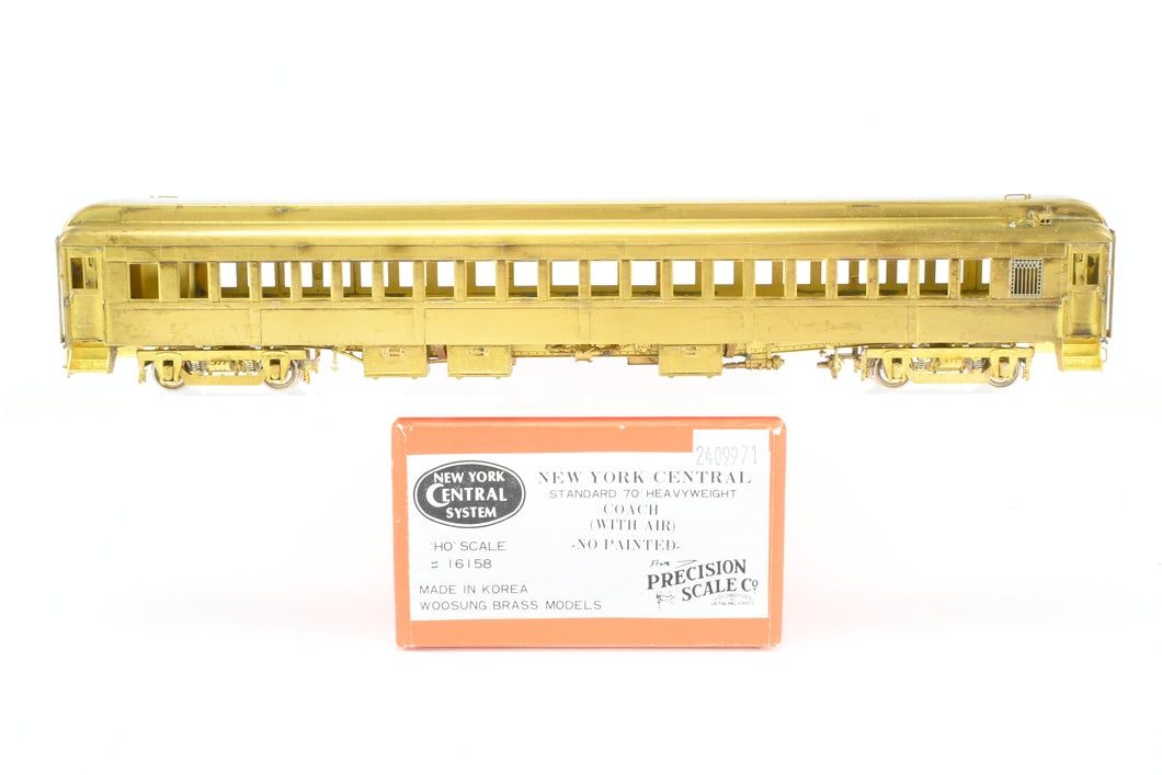 HO Brass PSC - Precision Scale Co. NYC - New York Central 70' Standard Heavyweight Coach (With Air)