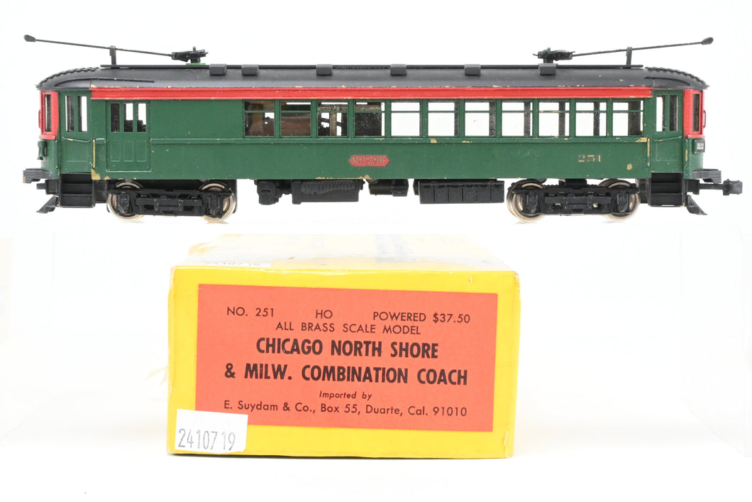 HO Brass Suydam CNS&M - North Shore Line Interurban 251 Combination Coach CP