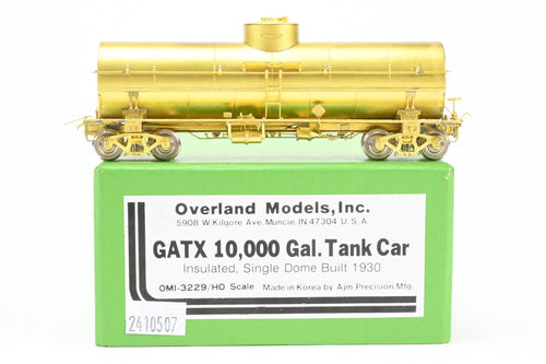 HO Brass OMI - Overland Models, Inc. Various Roads GATX 10,000 Gallon Insulated Single-Dome Tank Car