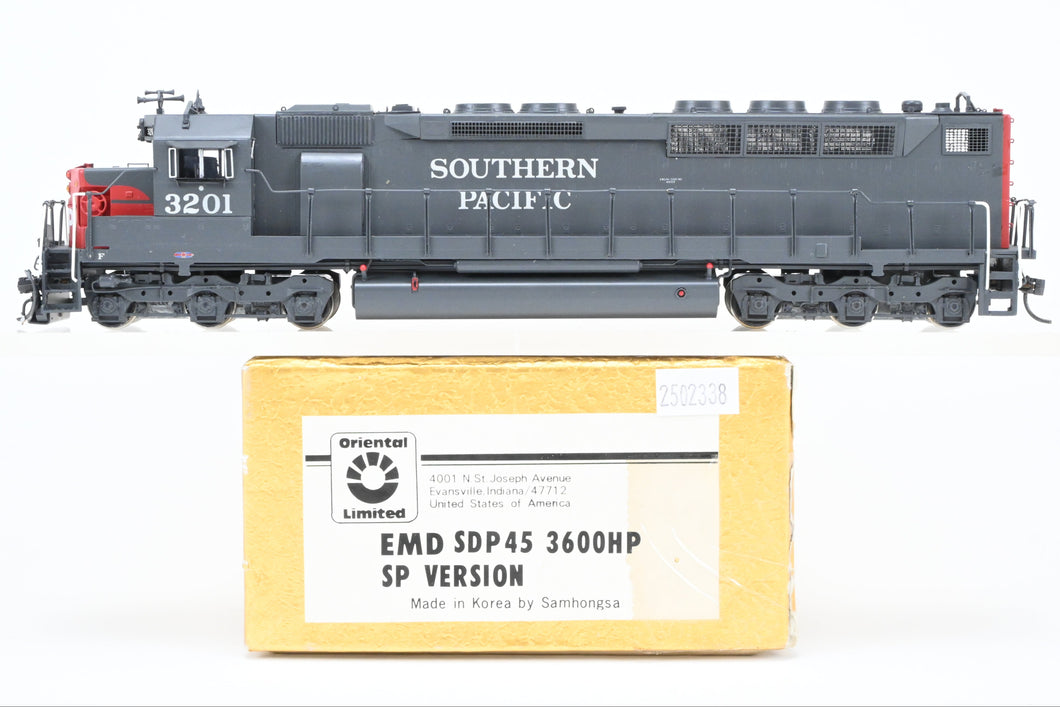 HO Brass Oriental Limited SP - Southern Pacific EMD SDP45 3600 HP SP Version Pro Painted No. 3201