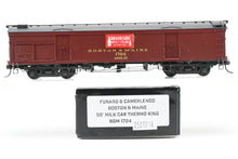 Load image into Gallery viewer, HO Resin Funaro &amp; Camerlengo B&amp;M – Boston &amp; Maine 50’ Wood Milk Car Custom Built &amp; Painted No. 1724 Brookside Milk &amp; Cream REBOXX
