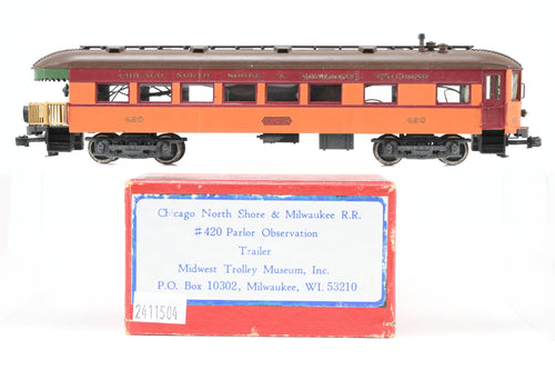 CNS&M - North Shore Line No. 420 Parlor Observation Trailer CP w/Working Marker Lamps