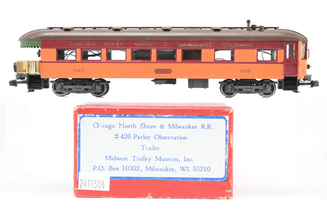 CNS&M - North Shore Line No. 420 Parlor Observation Trailer CP w/Working Marker Lamps