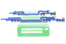 Load image into Gallery viewer, HO Brass CON OMI - Overland Models, Inc. Nelson Miller Transfer 6-axle and 9-axle Heavy Haul Trailers FP Blue 1 of 1 Pilot Models – Never Produced!
