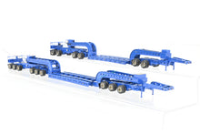 Load image into Gallery viewer, HO Brass CON OMI - Overland Models, Inc. Nelson Miller Transfer 6-axle and 9-axle Heavy Haul Trailers FP Blue RARE 1 of 1 Pilot Models – Never Produced!
