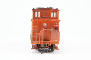 HO TrueLine Trains CV – Central Vermont Wood Offset Cupola Caboose Factory Finished No. 4001 w/ Light Weathering REBOXX