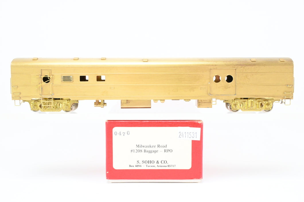 HO Brass Soho MILW - Milwaukee Road #1208 Baggage-RPO