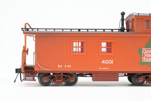 HO TrueLine Trains CV – Central Vermont Wood Offset Cupola Caboose Factory Finished No. 4001 w/ Light Weathering REBOXX
