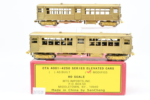 HO Brass MTS Imports Chicago Transit Authority 4001 - 4250 Series (Modified) Elevated Cars 2 Car Set