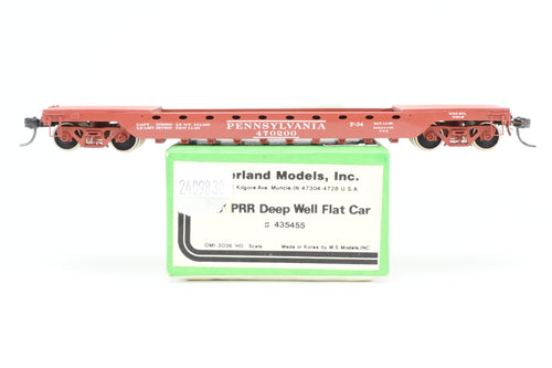 HO Brass OMI - Overland Models, Inc. PRR - Pennsylvania Railroad 46' Deep Well Flat Car, CP No. 470200